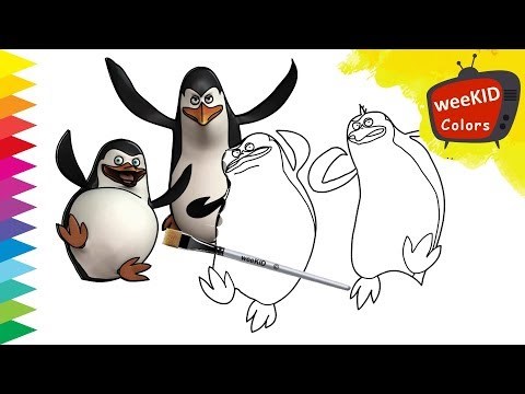 Madagascar 3 | Penguins Of Madagascar | Learn Colors | Coloring Pages